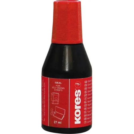 Kores SF71328 Stempelfarbe, 27 ml, rot