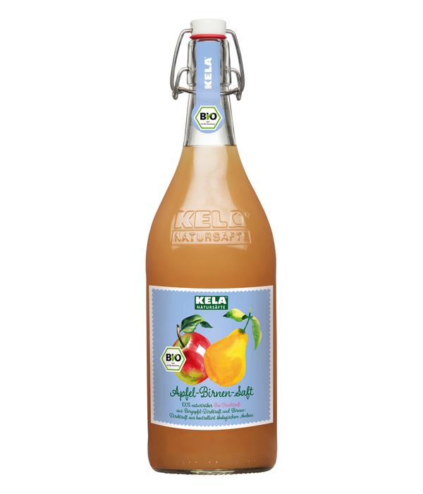 KELA Apfel & Birne 100 % Bio-Direktsaft, 1 L