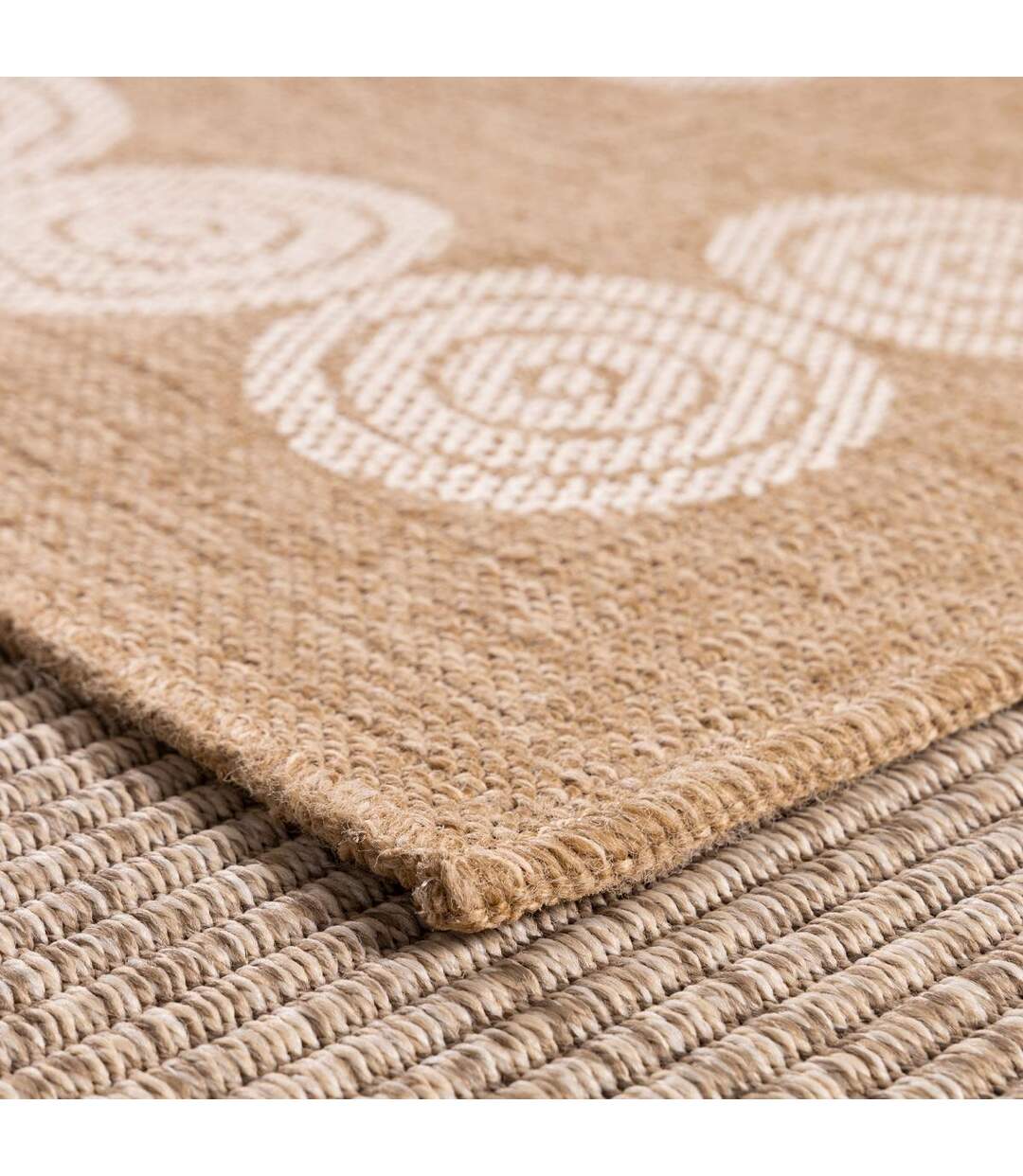 Tapis exterieur JUTE ART 8 en polypropylène doux et soyeux OEKO TEX