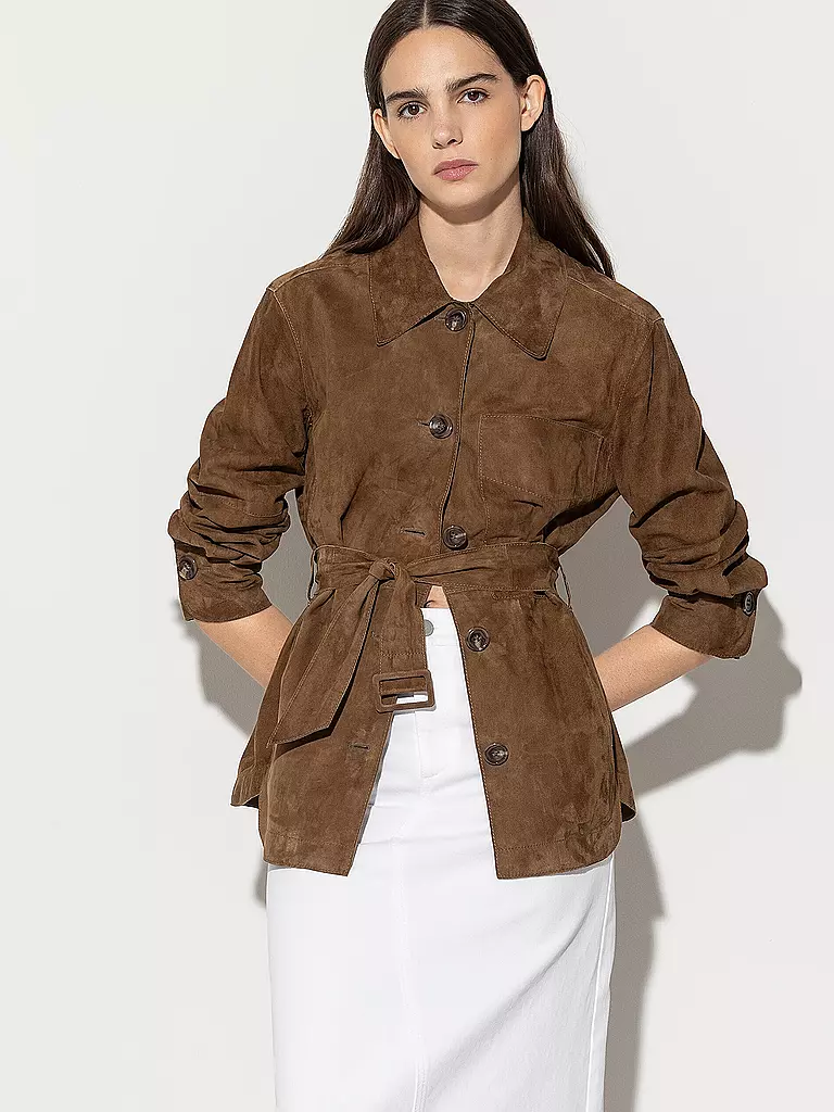 LUISA CERANO Lederjacke braun