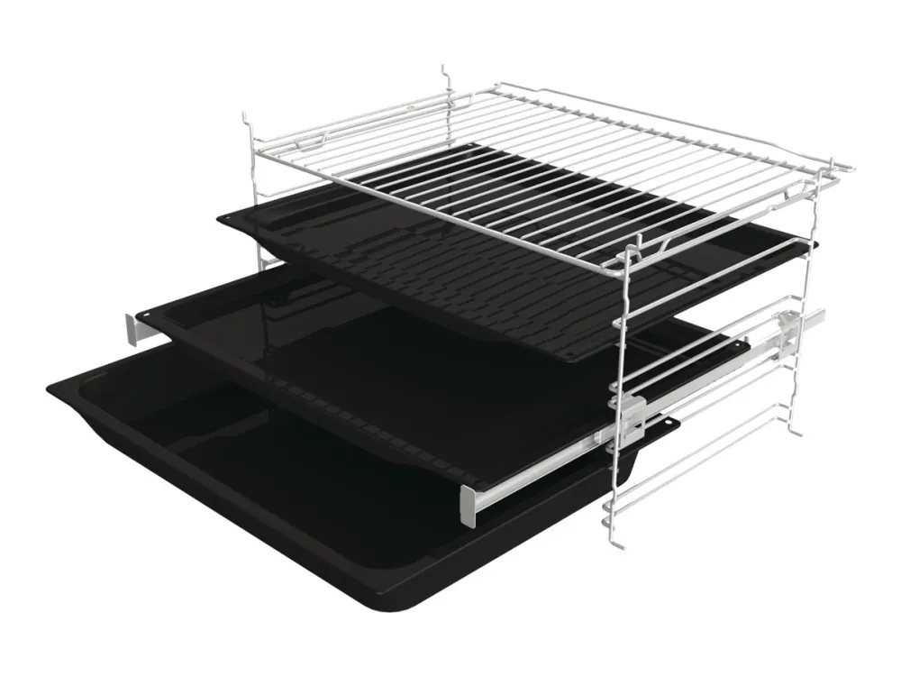 Gorenje Essential BPS6737E14BG - Ovn - med dampfunktion - til indbygning - niche - bredde: 56 cm - dybde: 55 cm - højde: 59 cm - med selv-rengøring - Klasse A  - sort