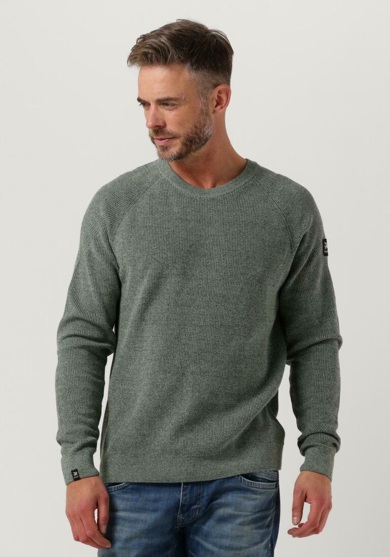 VANGUARD groene vanguard trui crewneck cotton mouline