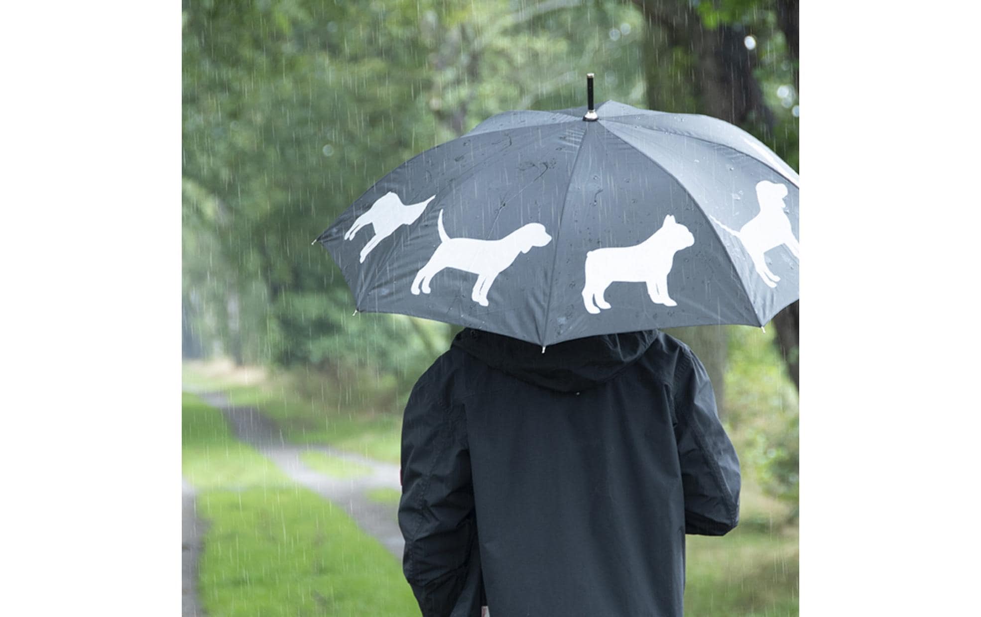 Schirm Reflektor Hunde Grau/SchwarzReflektierender Regenschirm