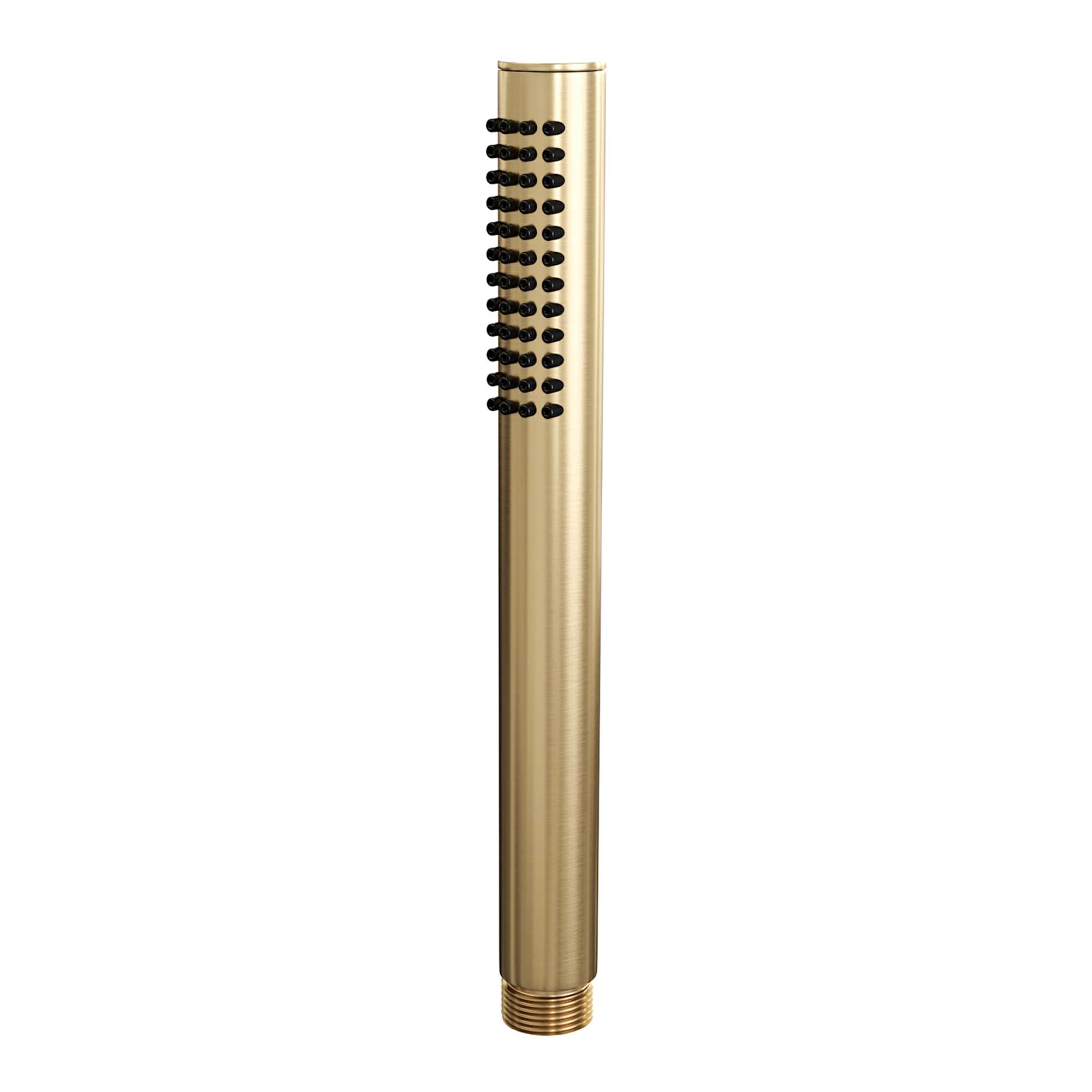 Brauer Gold Carving thermostatische badkraan met wandhouder en staafhanddouche geborsteld messing PVD