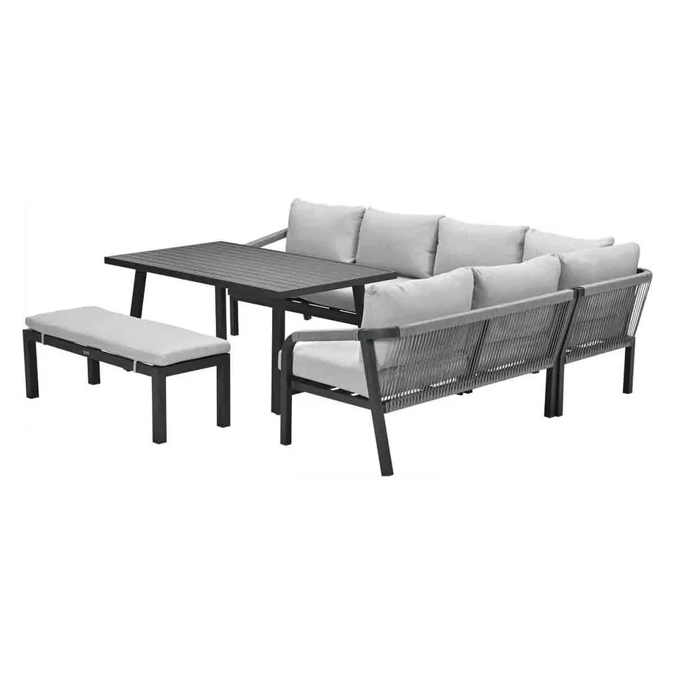 Garden Impressions Tarera lounge dining set 6-delig - donker grijs