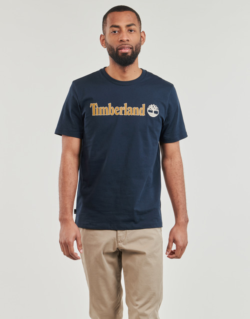 Timberland - Linear Logo Short Sleeve Tee - Marine