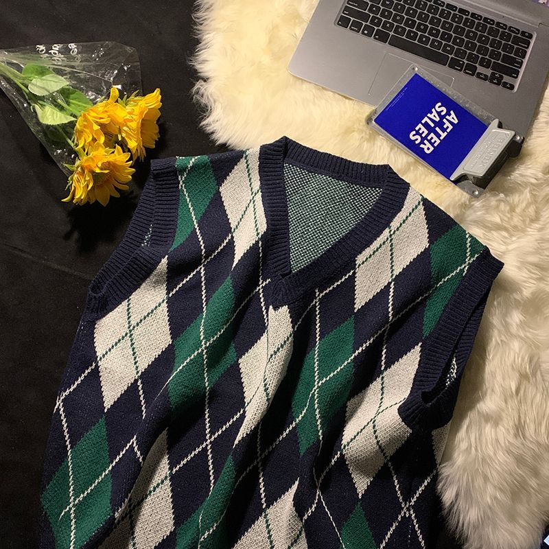 Zentrus - Argyle Print Trui Vest