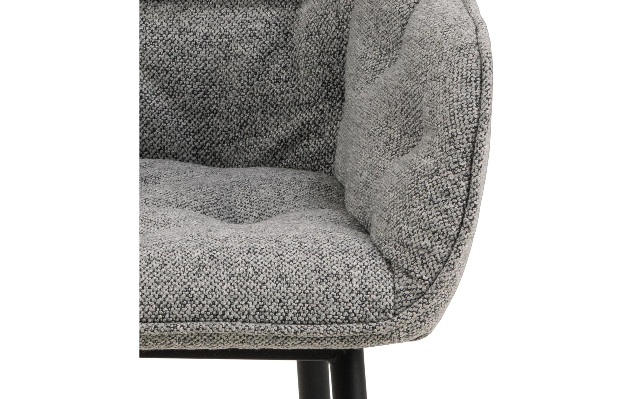 Stuhl Brooke Monza1, 2 Stück, Grau<br>Esszimmerstühle mit Armlehne