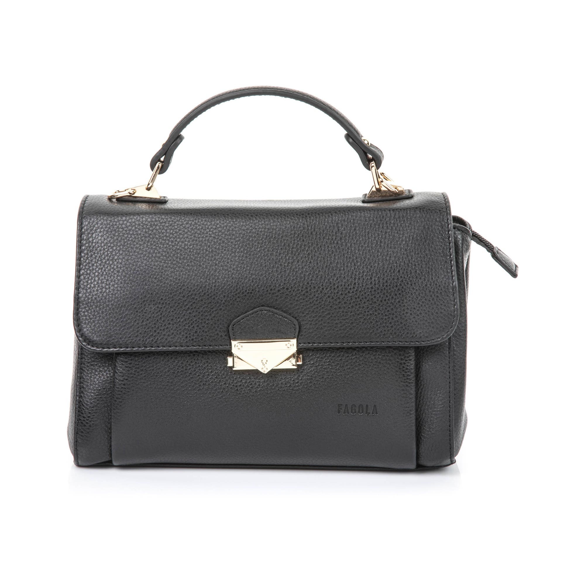 Sac bandoulière en cuir noir