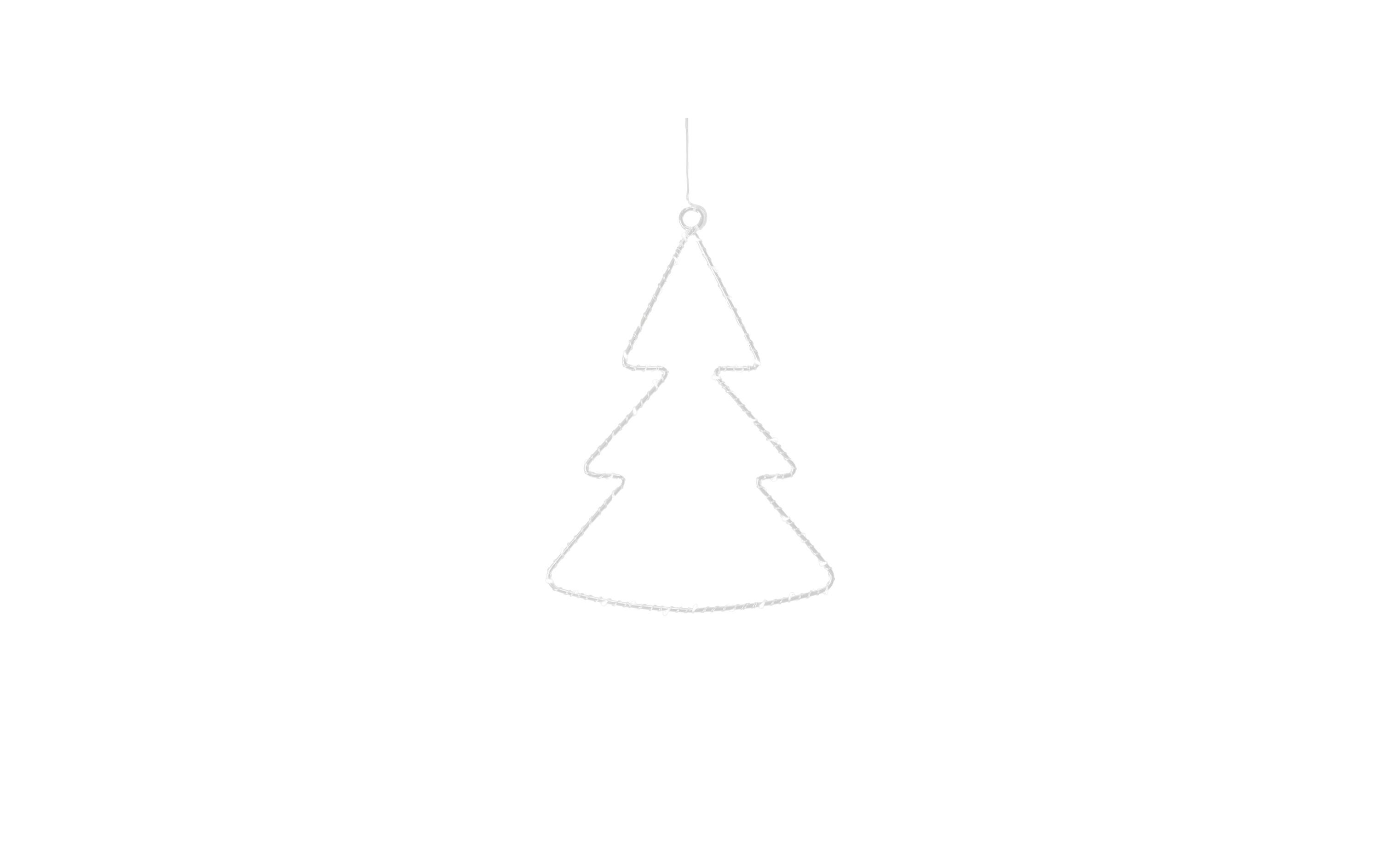 Fensterhänger Liva Tannebaum, 30 cm, WeissLED- Tannenbaum