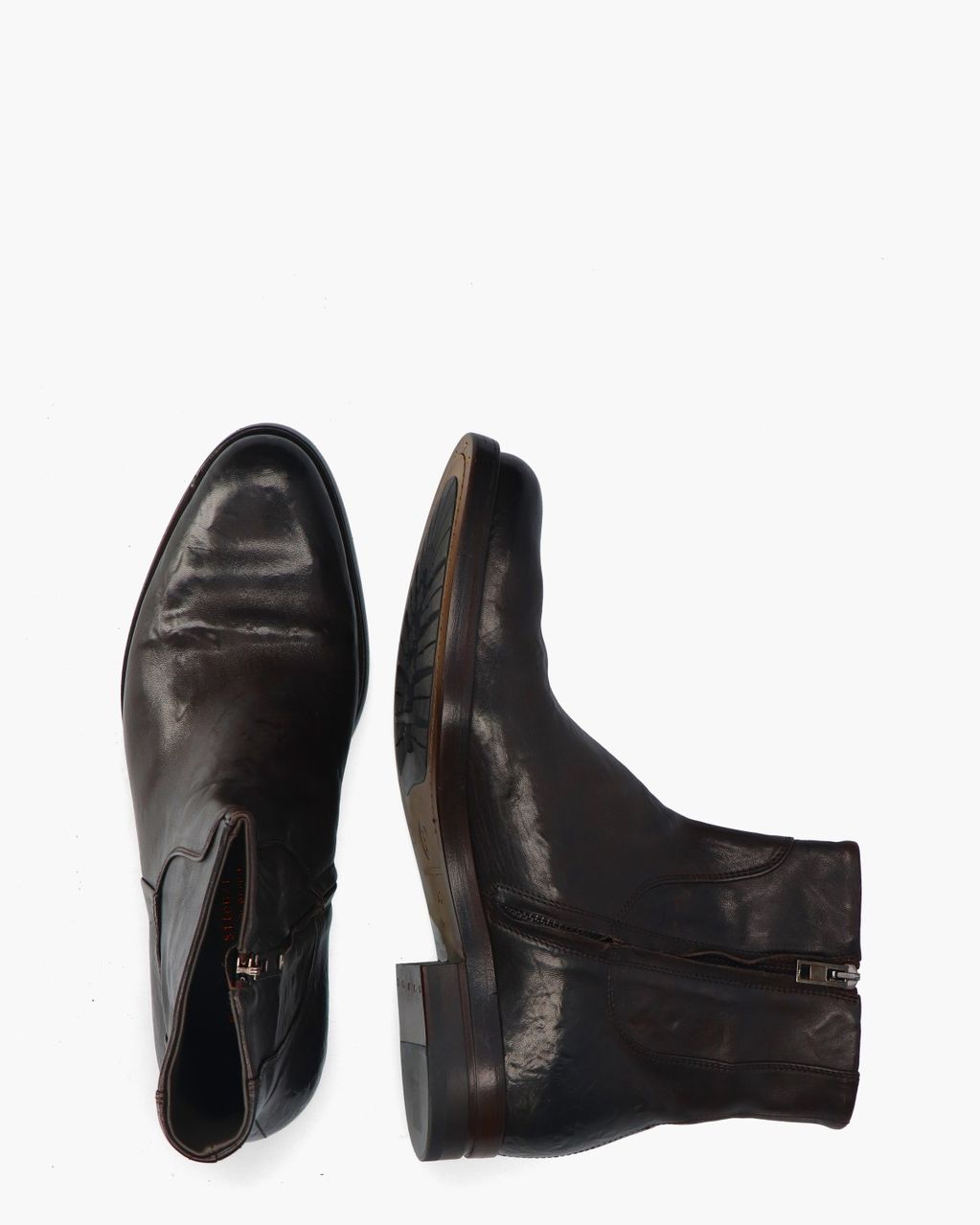 Fabrizio Silenzi 412 Donkerbruin Heren Enkelboots