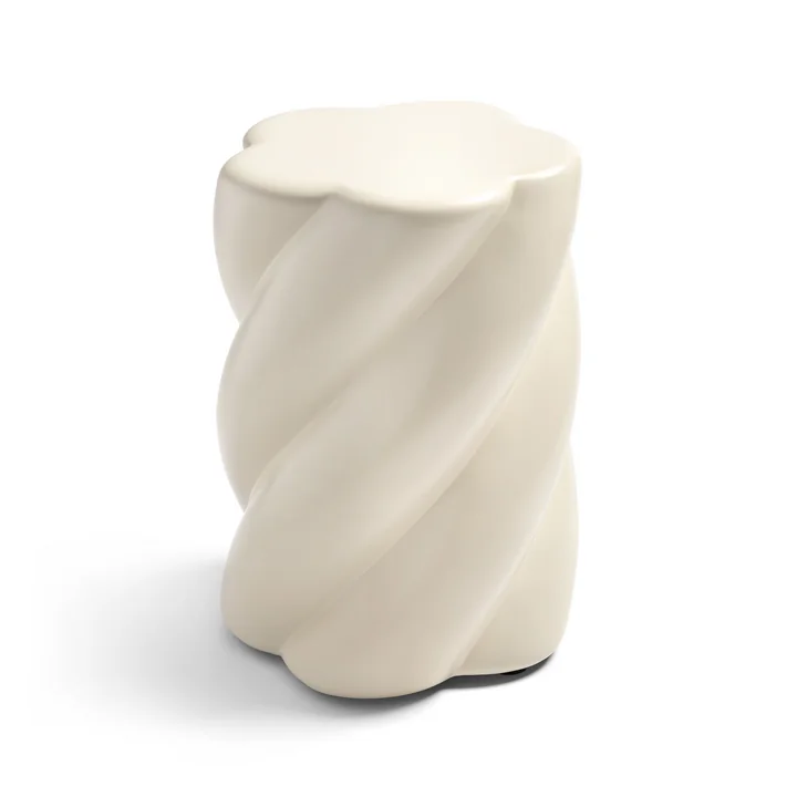 &klevering - Marshmallow Hocker, Ø 33 x 45 cm, off-white
