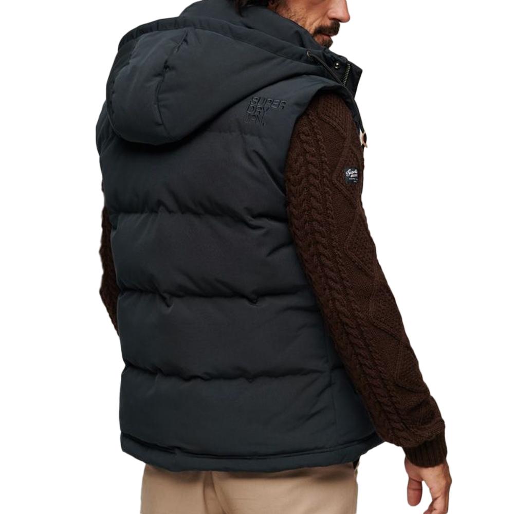 Superdry Doudoune sans Manche Marine Homme SUPERDRY Everest Hooded Puffer