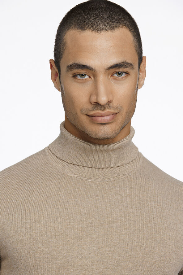 Lindbergh Ecovero L/S roll neck knit Sand mel