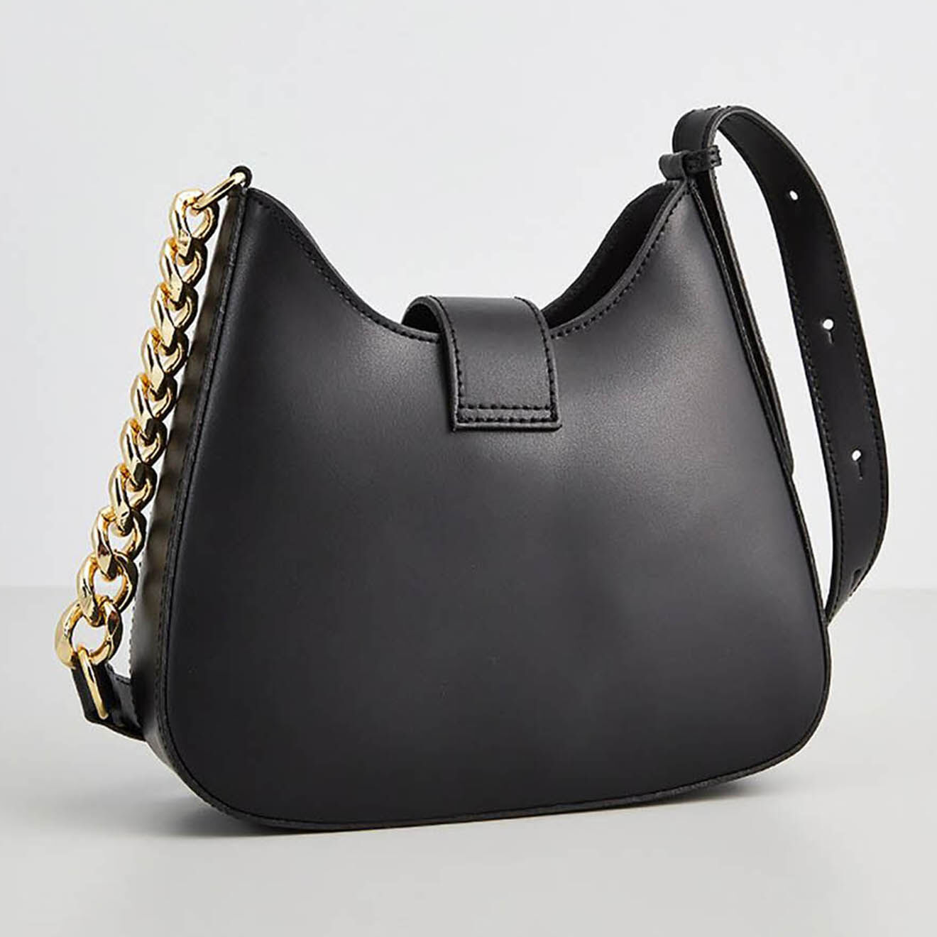 Christian Laurier Sac bandoulière en Cuir Hely noir - 24x22x6.5 cm
