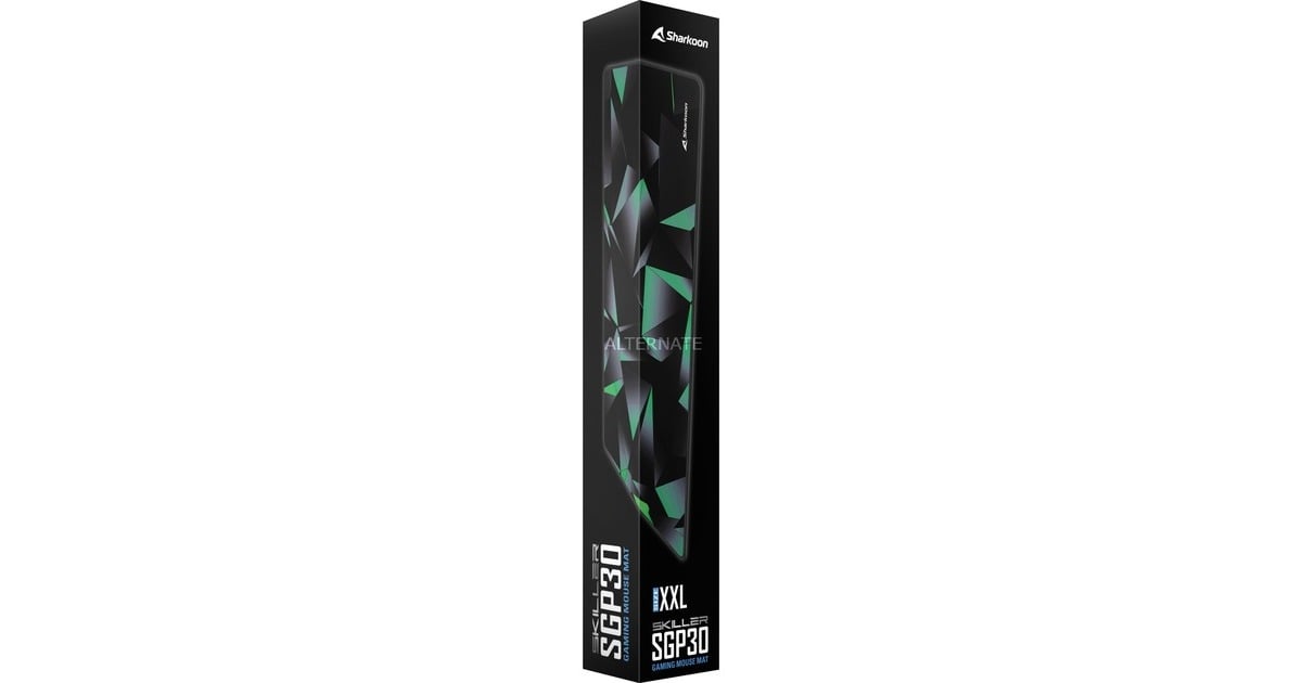 SharkoonSKILLER SGP30 XXL Stealth gaming muismat  (Zwart/lichtgroen)