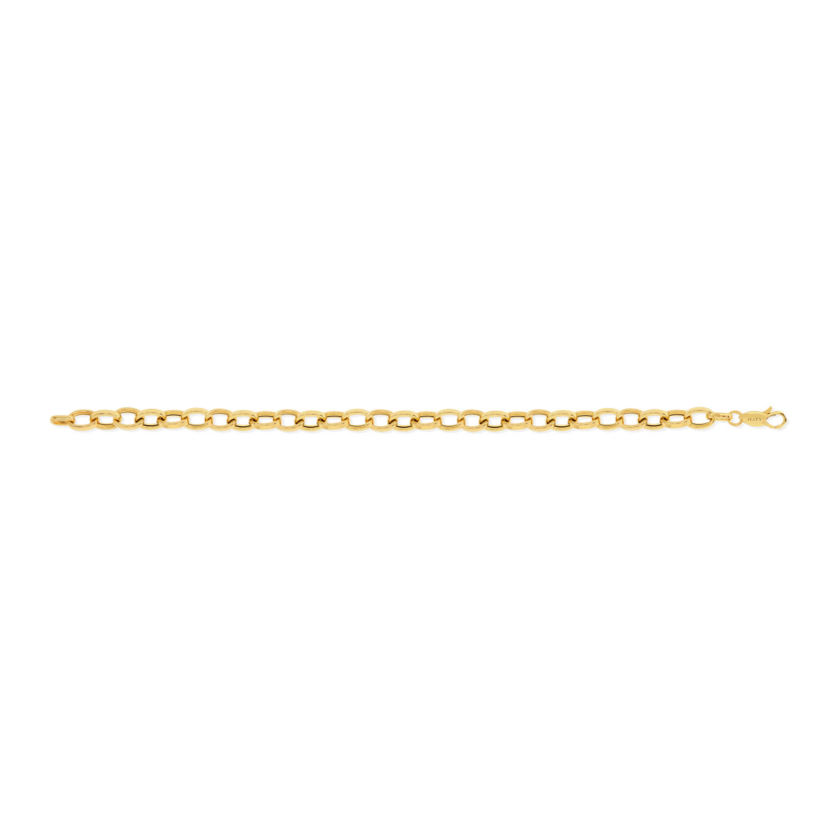 Bracelet or 750 jaune maille ovale 18 cm