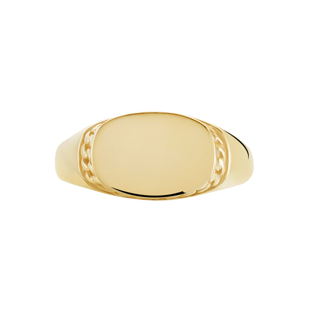Chevalière Plaqué Or Jaune Nail