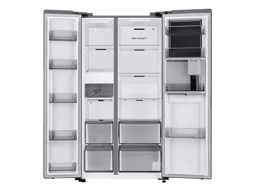 Samsung RH6ACG892DS9 - Køleskab/fryser - side-by-side - Wi-Fi - bredde: 91.2 cm - dybde: 71.6 cm - højde: 178 cm - 645 liter - Klasse D - rustfritstål look
