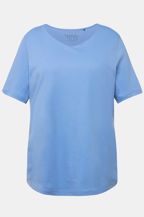 Shirt, doppellagige Vorderseite, Slim, Rundhals, Halbarm