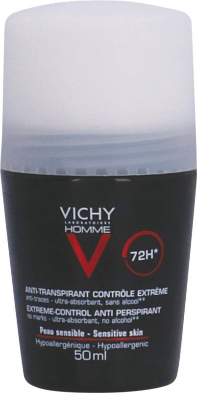 Vichy - Homme Deodorant Roller - 50ml - Antitranspirant - Voor Gevoelige Huid