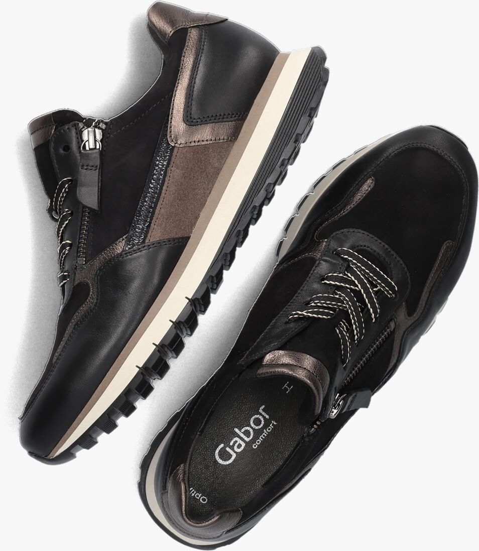 zwarte gabor lage sneakers 378