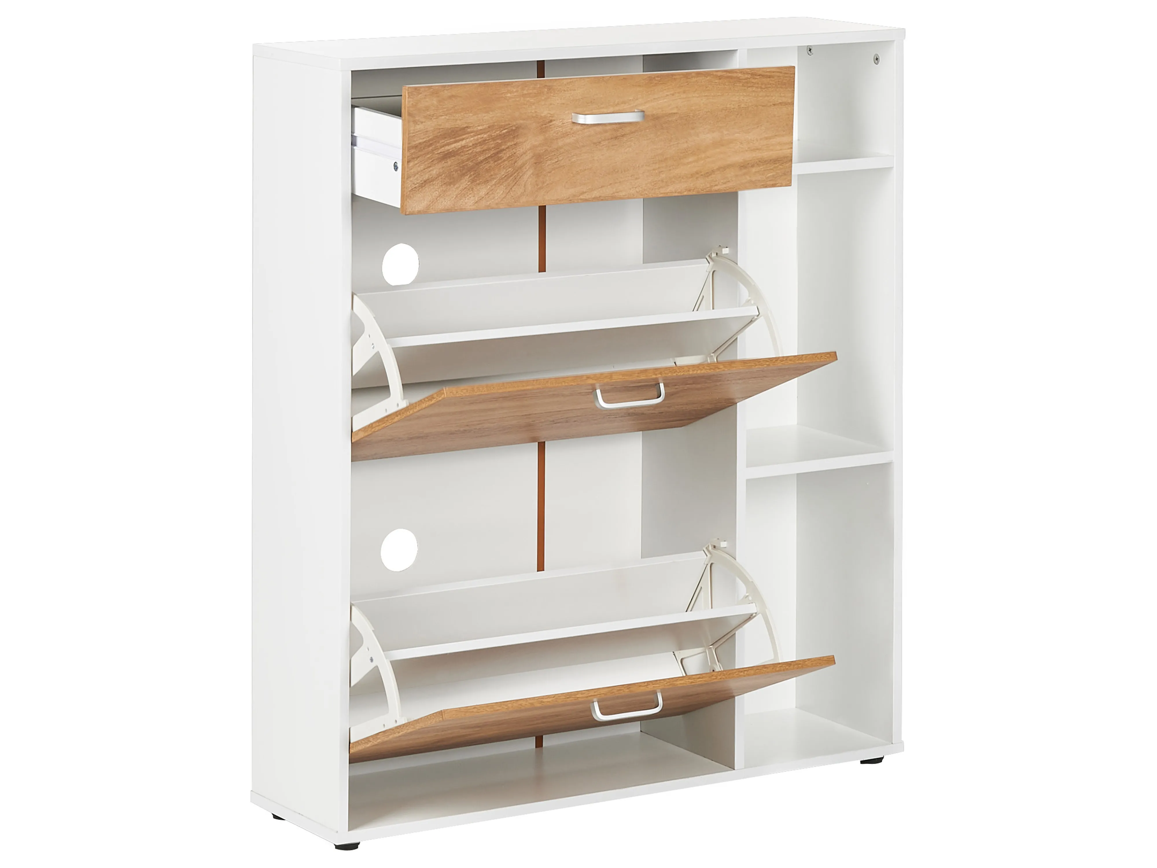 Schoenenkast MACKAY Lichtbruin/wit