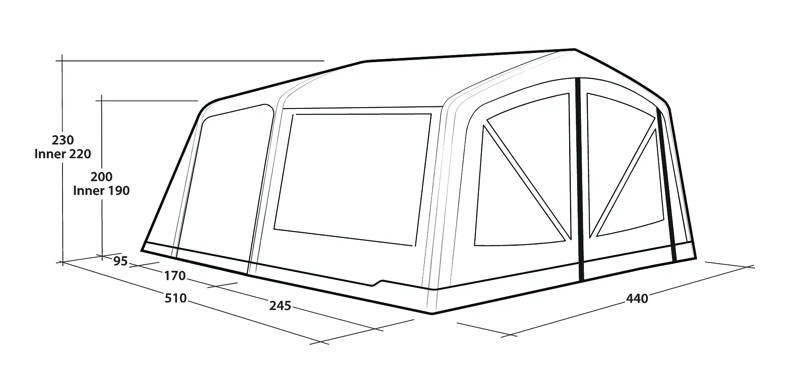 Outwell Virginia 5 Air TC Tunnelzelt für 5 Personen