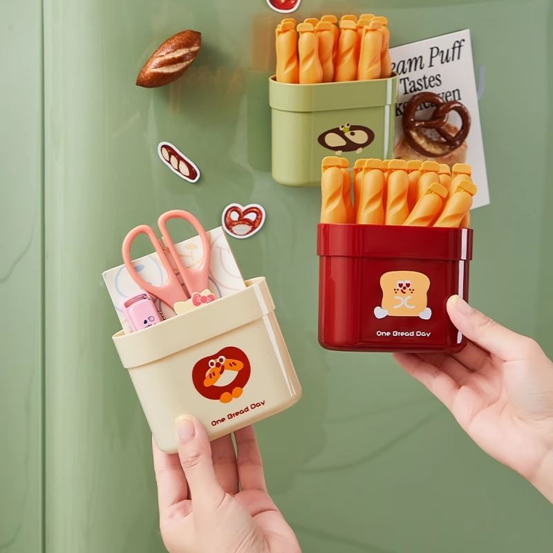 Home Flora - Bakkerij Plastic Voedselzak Clip / Houder Koelkastmagneet / Set (Diverse Ontwerpen)