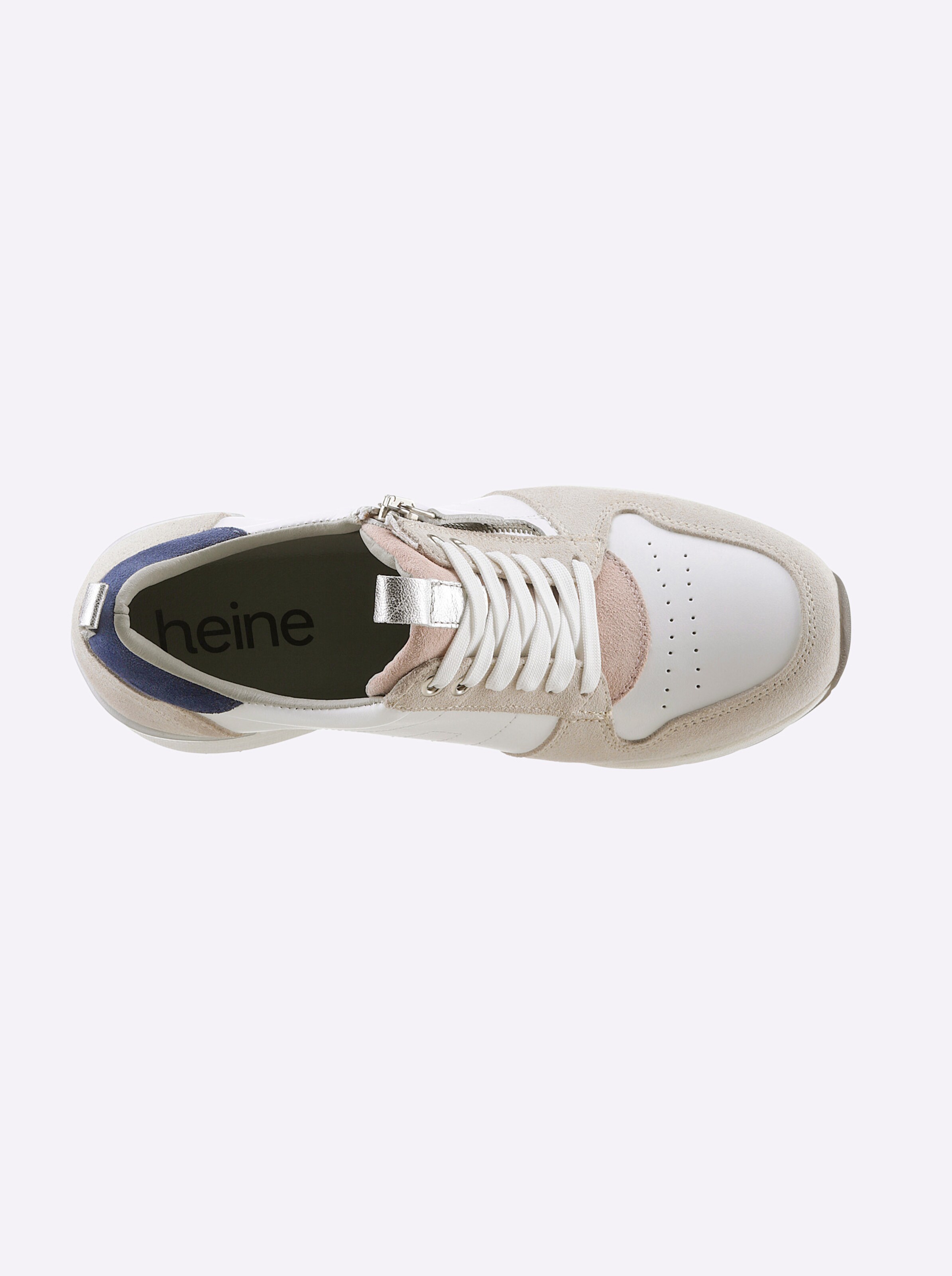 heine Sneaker in weiß-pastell