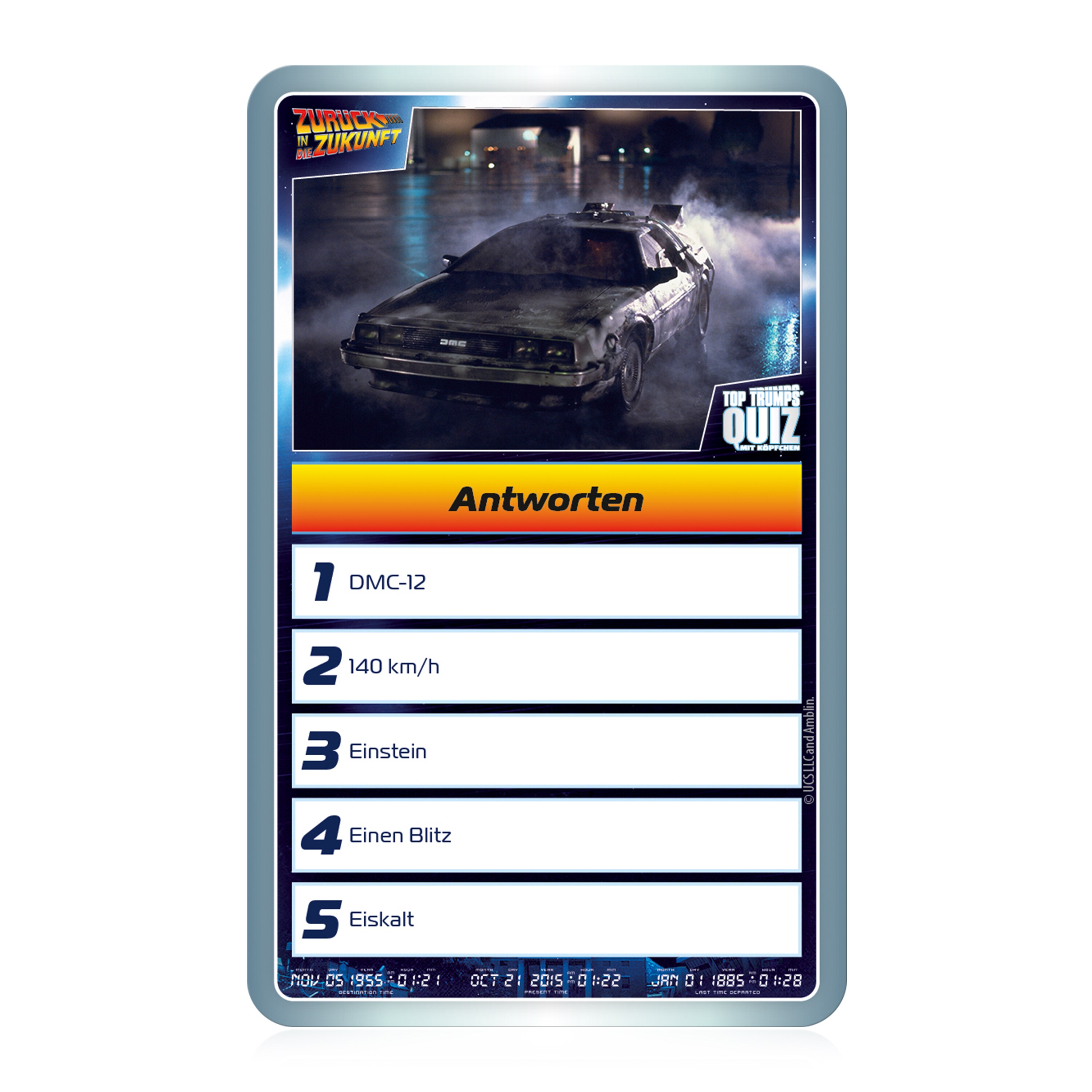 Top Trumps Quiz - Zurück in die Zukunft deutsch Quizspiel Fragespiel