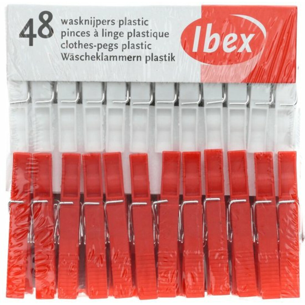 Ibex Wasknijpers Plastic48 stuks