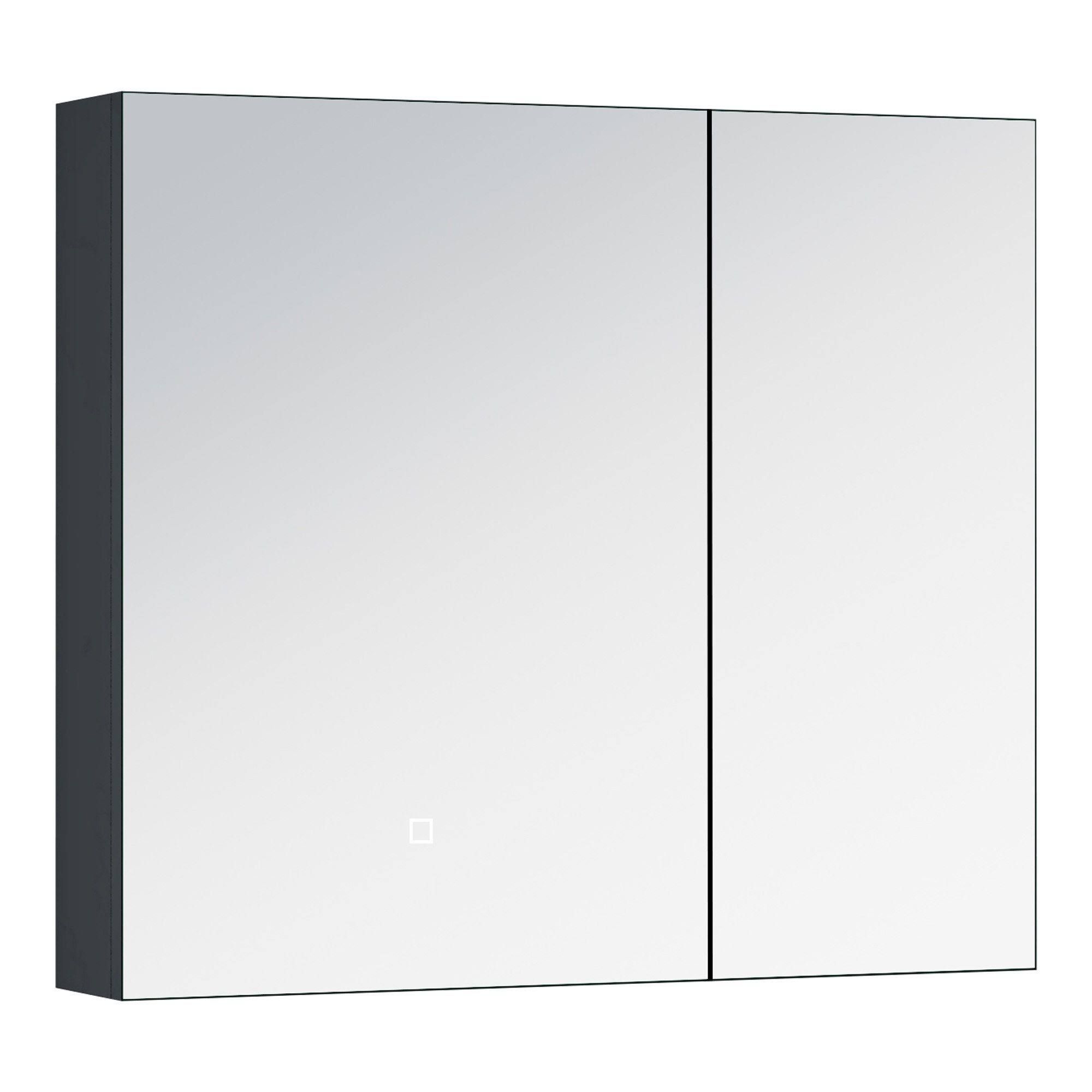 Mai&Mai Spiegelschrank Bad mit LED Beleuchtung Badezimmerschrank Hängeschrank Badezimmerspiegel BxTxH