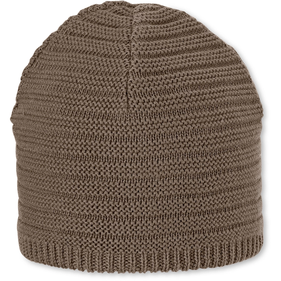 Sterntaler Strickmütze Rippe braun