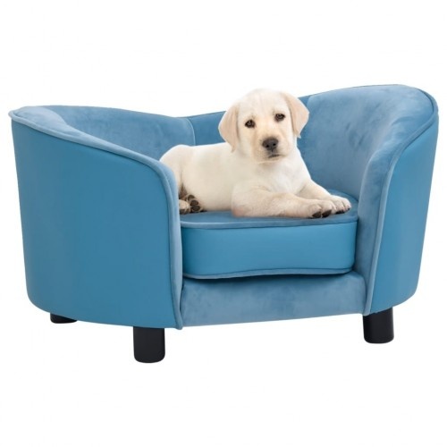 Sofá para cães Vidaxl turquesa com estofamento grosso.
