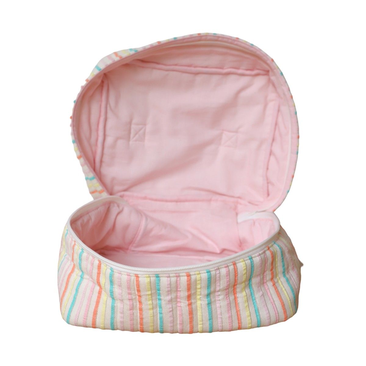 Trousse de toilette vanity rayé multicolore - Miaou Jolie saison