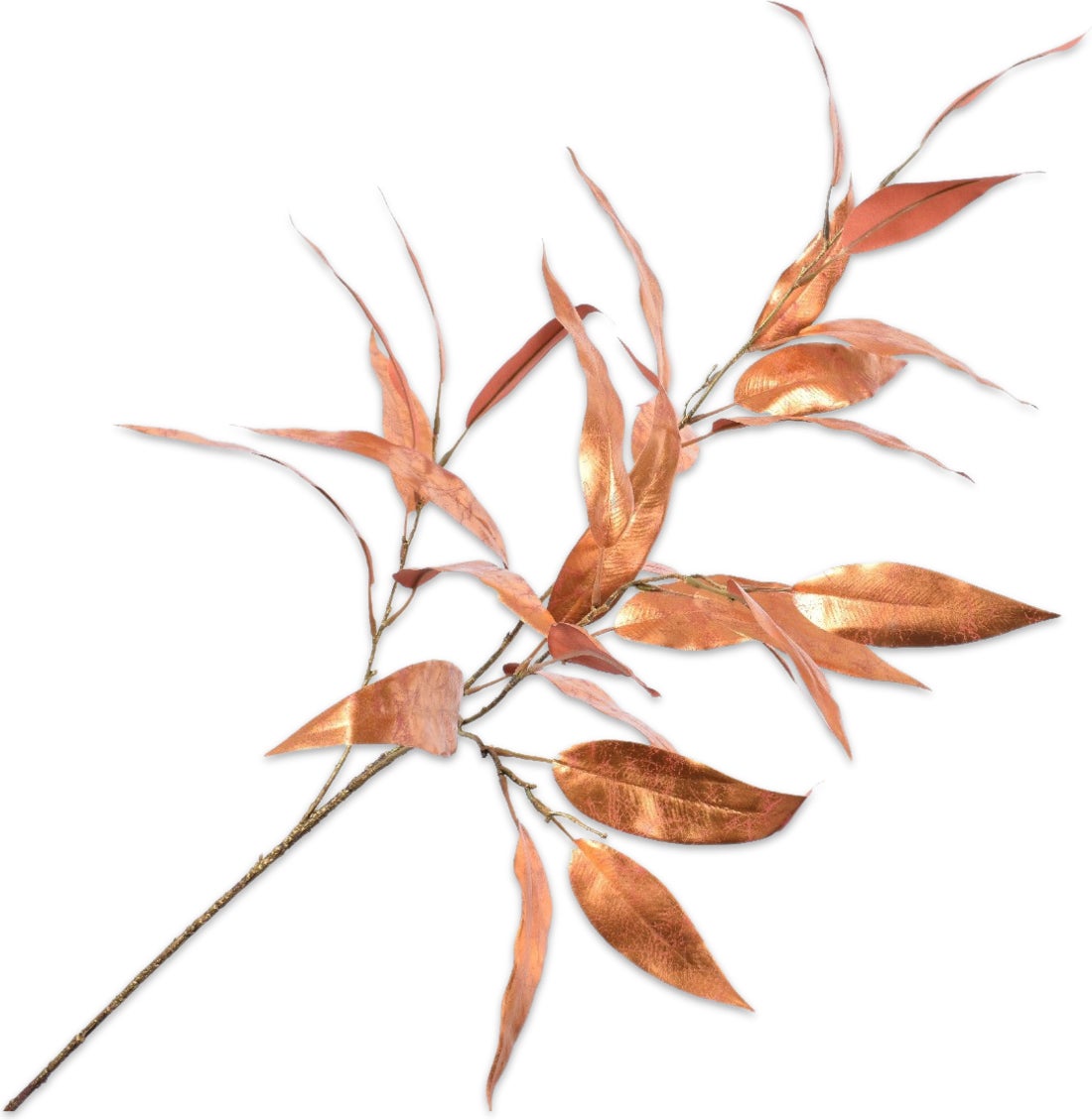 Silk-Ka kunsttak Eucalyptus 114 cm oranje bruin