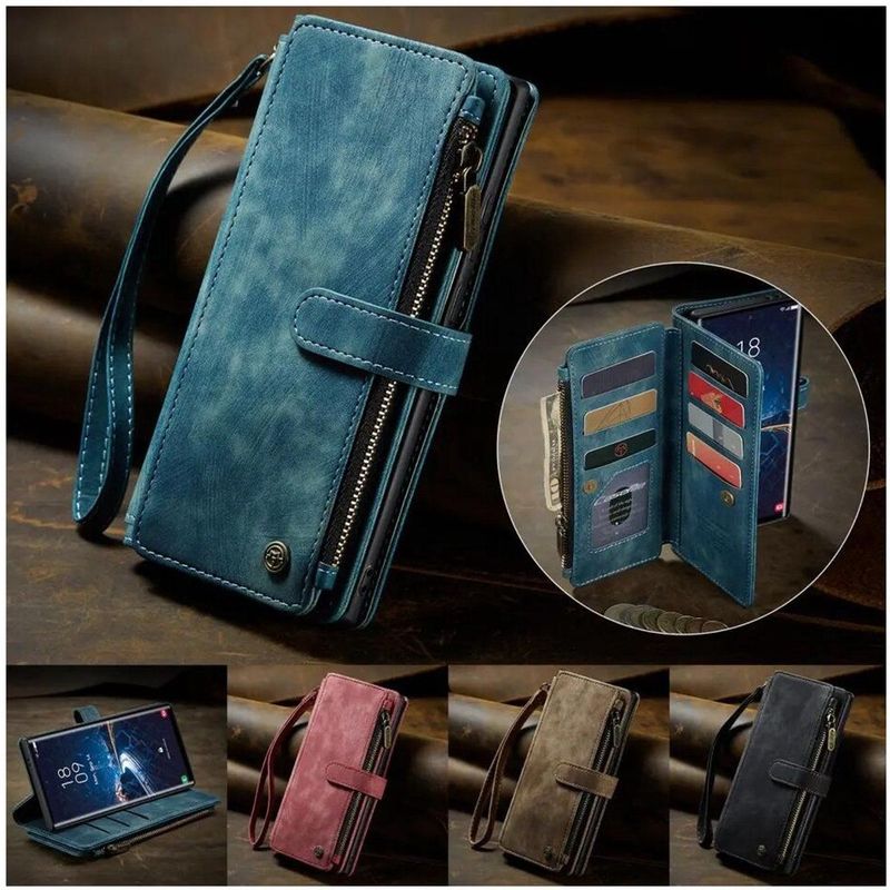 CaseMe - C30 - Hoesje - Blauw - Pasjeshouder Book Case voor Samsung Galaxy S25 Ultra
