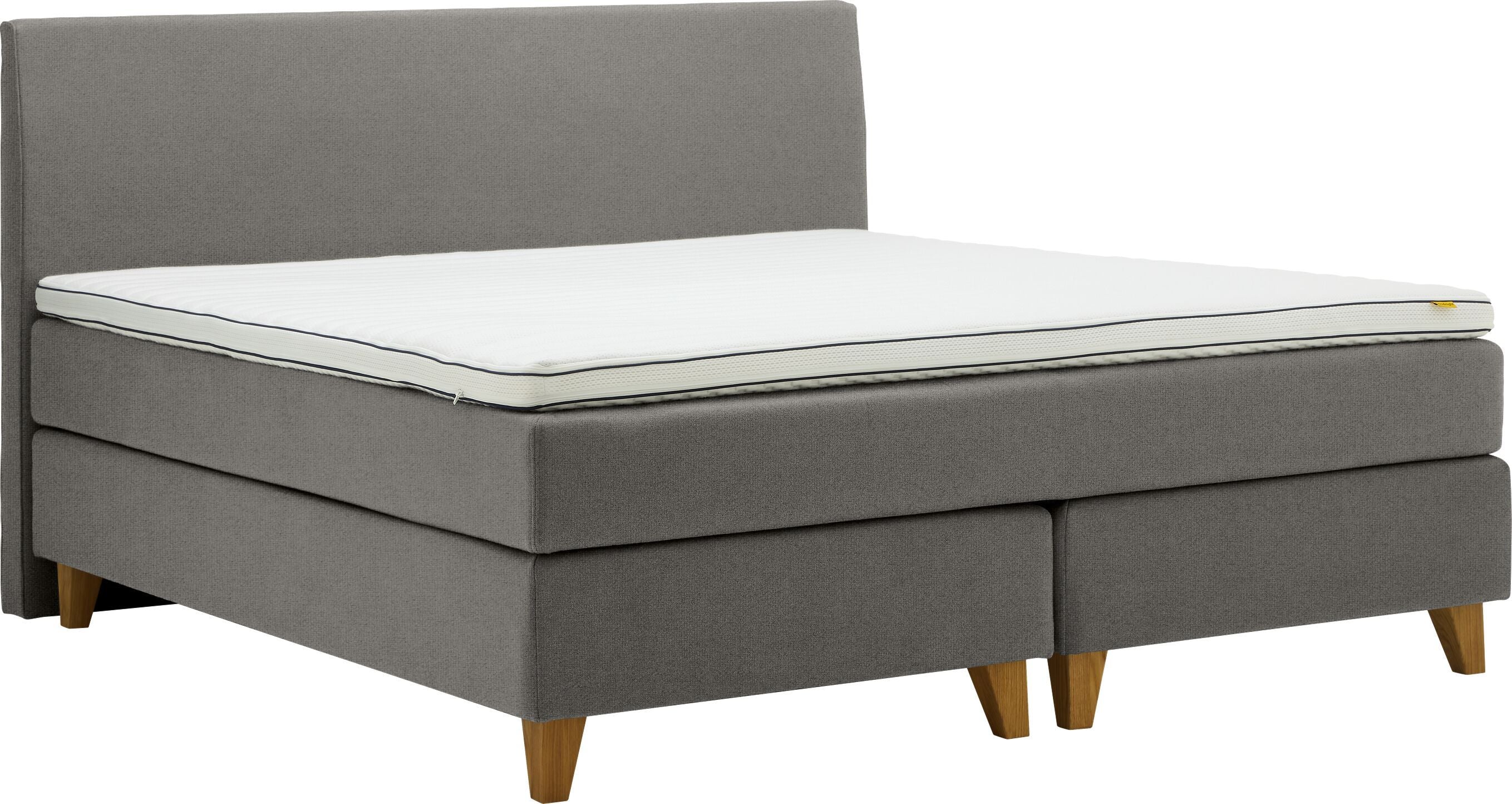 bico GOODNIGHT Boxspringbett - Perlgrau / B: 180.0 cm x T: 200.0 cm