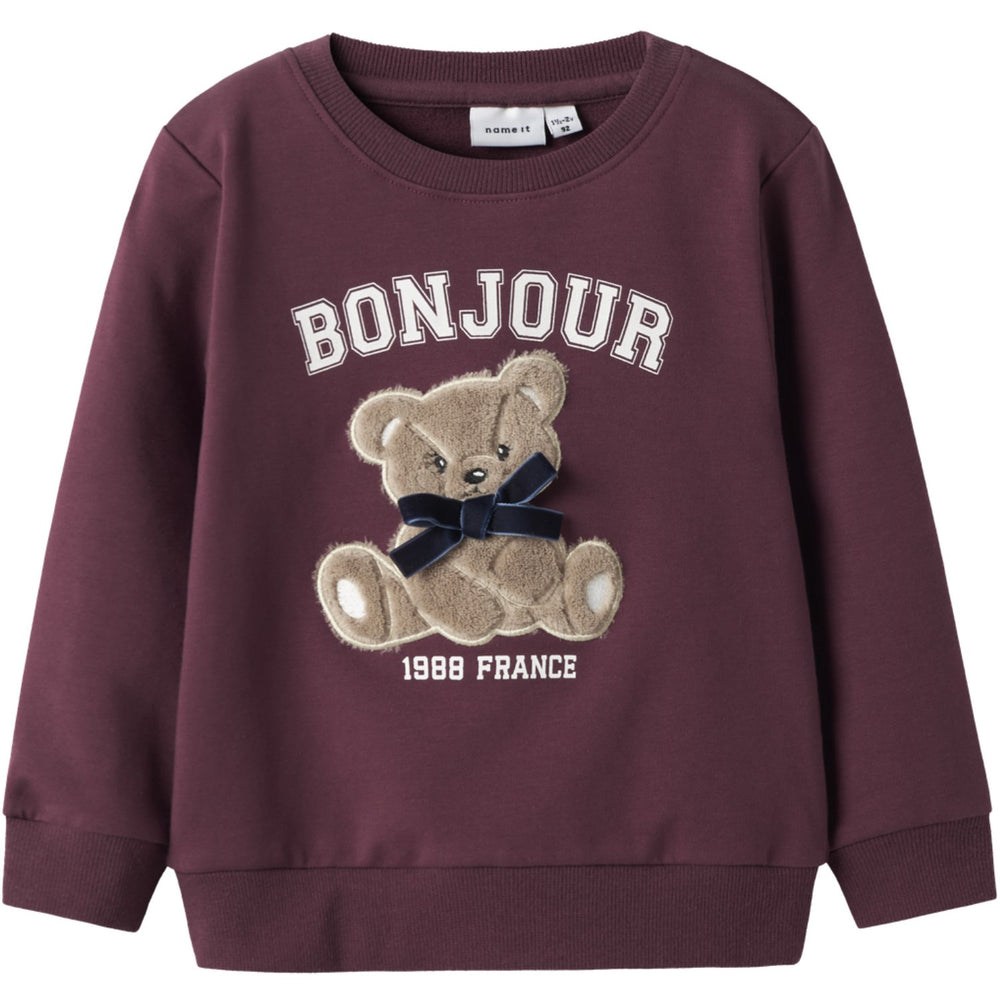 Køb Name It Burgundy Nmfrear Ls Sweat Bru