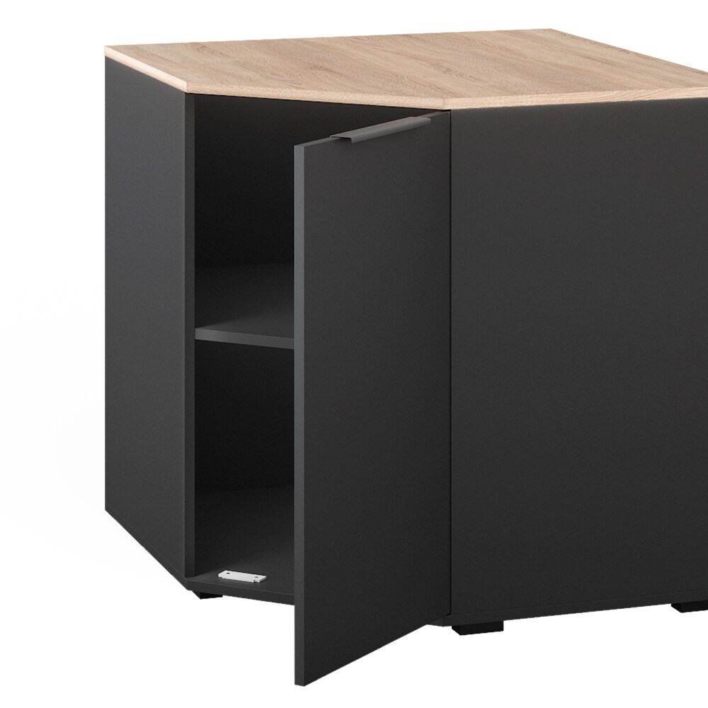 Vicco Eckkommode Betti Anthrazit Sonoma 78 x 78 cm Wohnzimmer 1 Tür