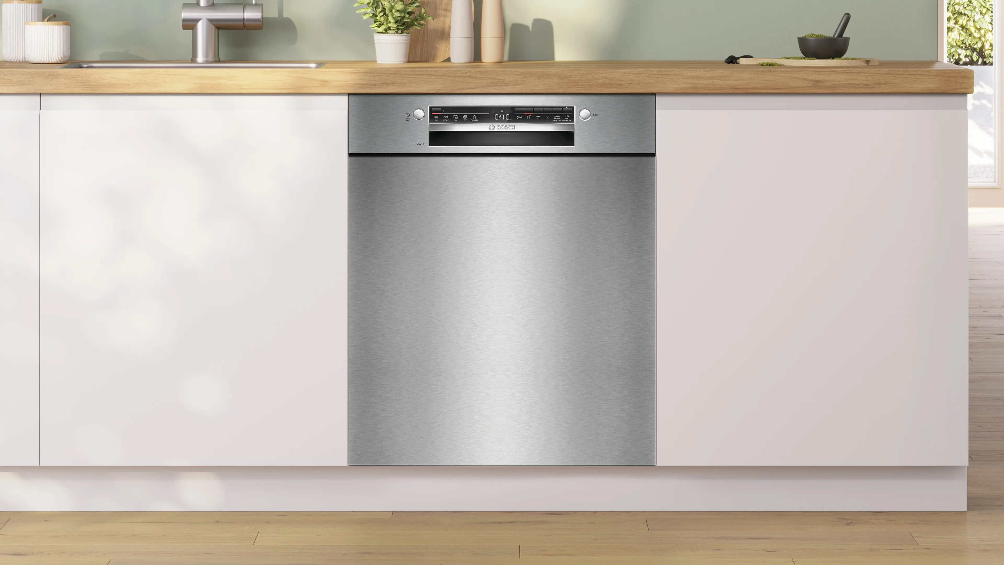 Serie 2 Onderbouw vaatwasser 60 cm Geborsteld staal