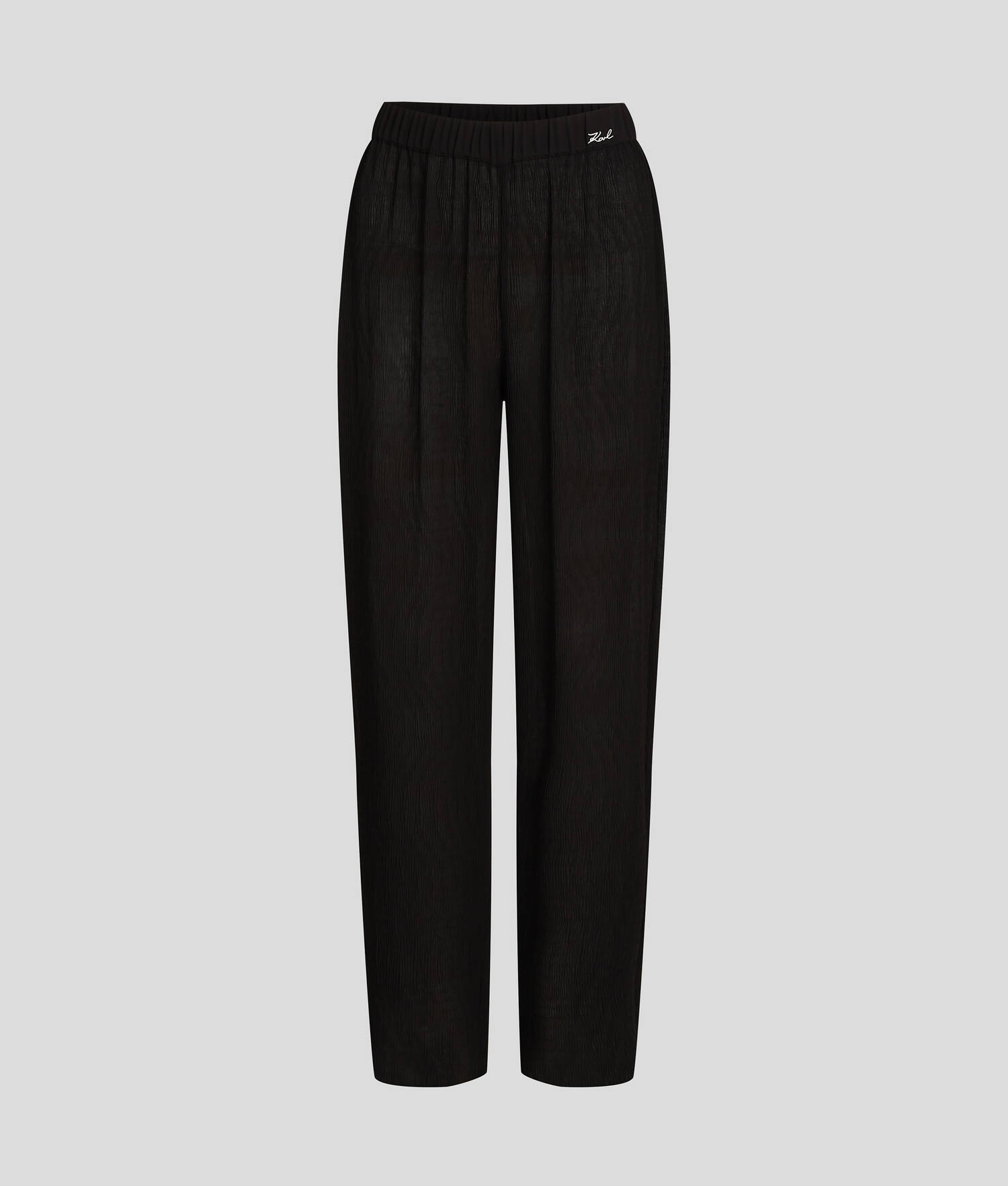 PANTALON DE PLAGE PLISSÉ - Noir