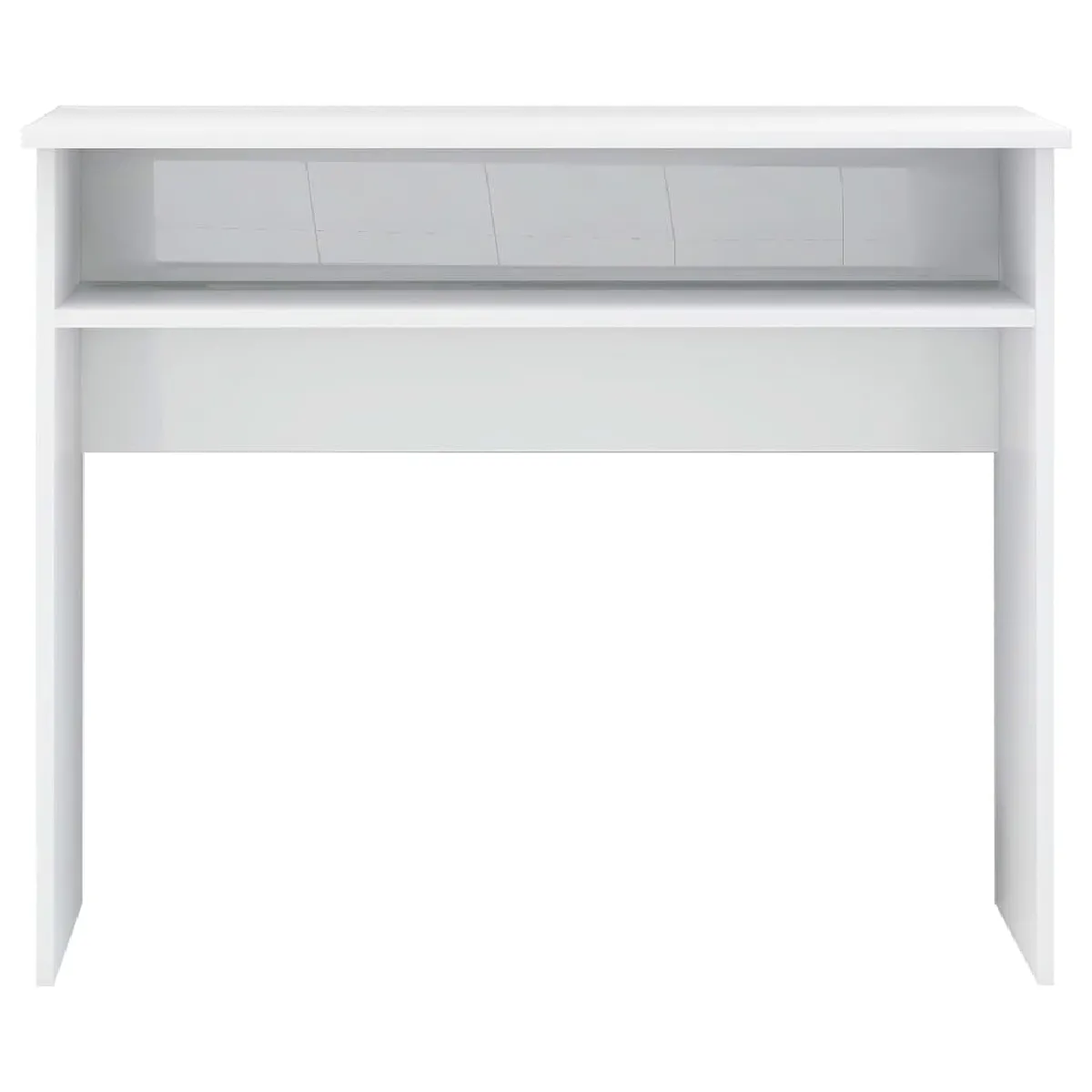 Helloshop26 Bureau brillant blanc 90 cm