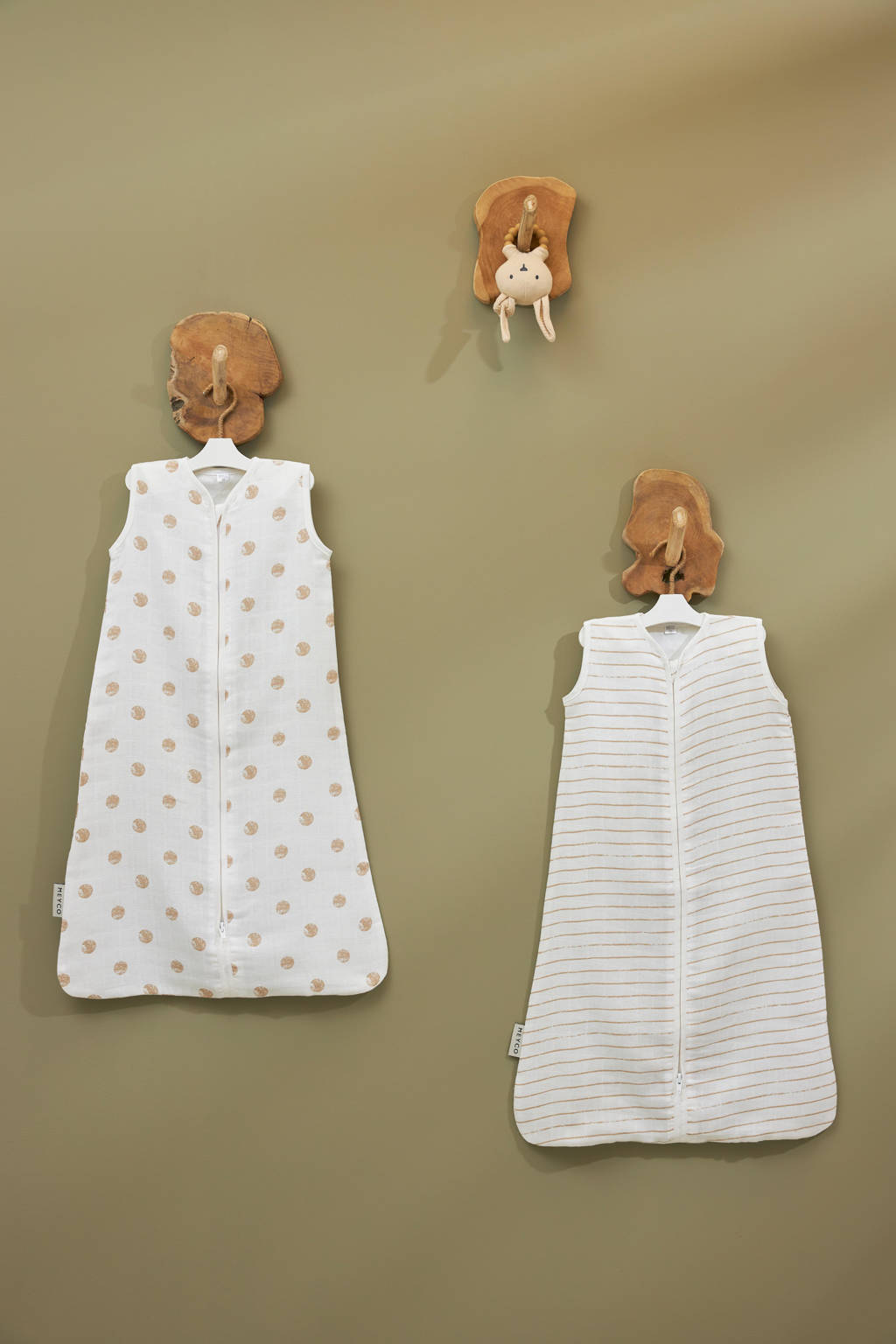 hydrofiele baby zomerslaapzak Dots sand