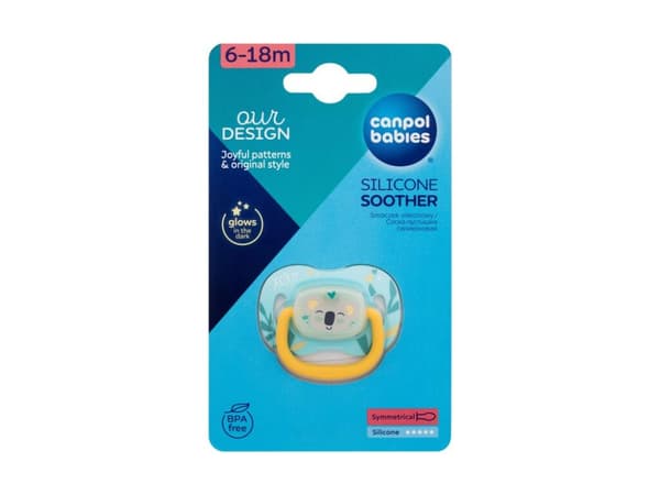 CANPOL BABIES Silicone Symmetrical Soother 6-18M, EXOTIC (koala), 34/921_koal