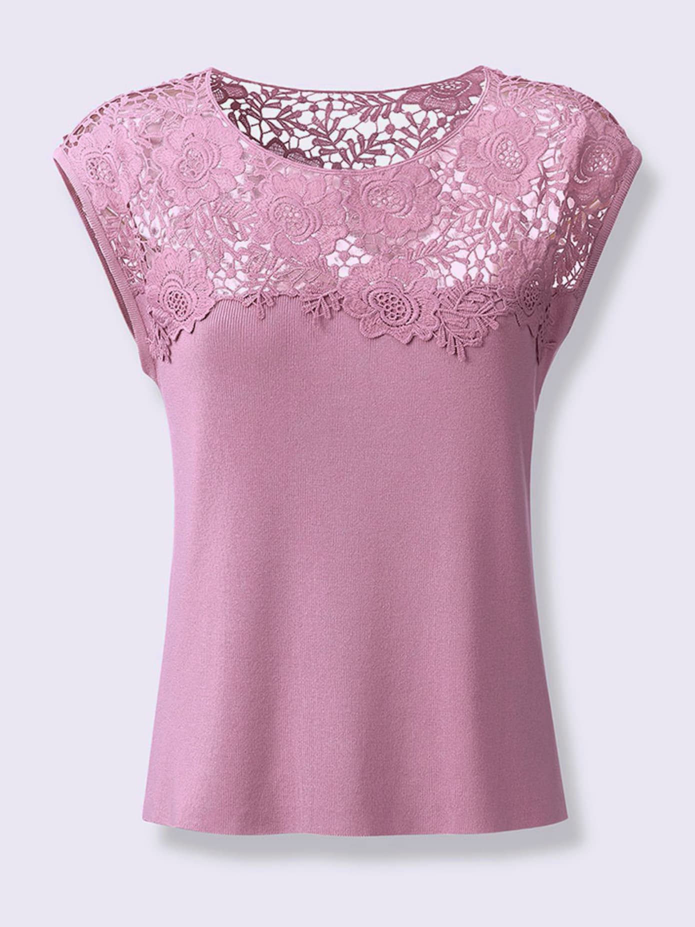 Débardeur en tricot dentelle raffinée