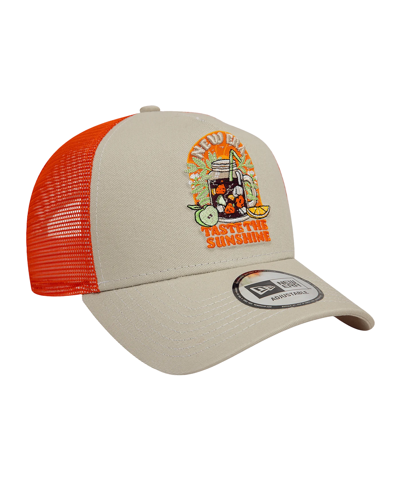 New Era Miami Heat Summer Patch Trucker Cap Beige