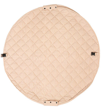 Play&Go Spielteppich - Ø120 cm - Soft Organic - Streifen Brown