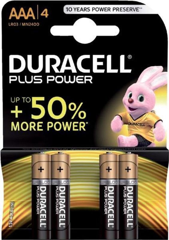 Duracell - Plus Power - AAA Batterijen - Meer Kracht - Langere Levensduur